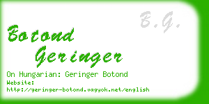 botond geringer business card